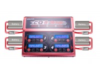 EV-PEAK CQ3 100W×4 10A×4 AC/DC Quad Channel Intelligent Balance Charger/Discharger for RC/FPV