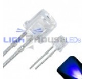 3mm Flat Top Wide Angle Blue LED - Ultra Bright (4 STK)