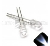 5mm Round Top Cool / Clear White LED - Ultra Bright (4 STK)