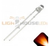 3mm Round Top Amber / Orange LED - Ultra Bright (4stk)
