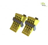 1/14 wheel chocks yellow with holder black 2  pieces    