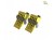 1/14 wheel chocks yellow with holder black 2  pieces    