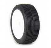 1:8 BUGGY TYRES ON EVO WHITE RIMS DOUBLEDOWN SOFT LONG WEAR (2)
