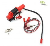 1:10/1:14 Winch Metall red with steel cable 7,2V