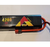 4200mAh 50c 2S 7.4V  Lipo Round Case  24.5*45*136mm  with Dean's plug				
