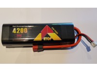 4200mAh 50c 2S 7.4V  Lipo Round Case  24.5*45*136mm  with Dean's plug				